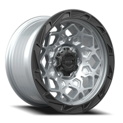 RTX Offroad Spade 18x9 +10 6x139.7mm 106.1mm Hyper Silver Black Lip
