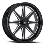 MSA Spark UTV 18x7 +10 4x110mm 86mm Gloss Black Milled
