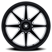 MSA Spark UTV 20x7 +0 4x110mm 86mm Gloss Black Milled