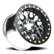 Vision 346BL 15x10 +25 5x114.3mm 68mm Gloss Black Milled Spokes