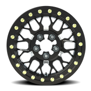 Vision 346BL 15x10 +25 5x114.3mm 68mm Gloss Black Milled Spokes