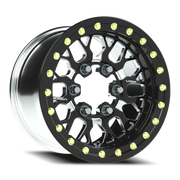 Vision 346BL 15x6 +50 6x139.7mm 110mm Gloss Black Milled Spokes