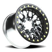 Vision 346BL 15x6 +50 6x139.7mm 110mm Gloss Black Milled Spokes