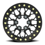Vision 346BL 15x6 +50 6x139.7mm 110mm Gloss Black Milled Spokes