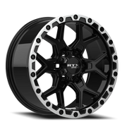 RTX Offroad Storm 20x9 +20 6x139.7mm 106.1mm Gloss Black Machined Lip