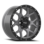 RTX Offroad Storm 17x8.5 +20 6x139.7mm 106.1mm Matte Gunmetal Black Lip-Milled Rivets