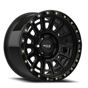 RTX Offroad Striker 17x8.5 -10 5x127mm 106.1mm Gloss Black Milled Rivets