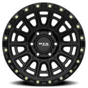 RTX Offroad Striker 17x8.5 +10 6x139.7mm 71.5mm Gloss Black Milled Rivets