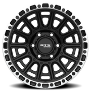 RTX Offroad Striker 17x8.5 +10 6x139.7mm 106.1mm Gloss Black Machined Lip