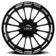 Lock Offroad Striker 20x10 -18 5x127mm 87.1mm Gloss Black Milling