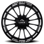 Lock Offroad Striker 22x12 -44 8x165.1mm 125.2mm Gloss Black Milling
