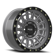RTX Offroad Striker 17x8.5 +10 6x139.7mm 106.1mm Matte Gunmetal Black Lip-Milled Rivets