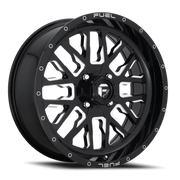 Fuel Stroke UTV 22x7 +13 4x137mm 132mm Gloss Black Milled