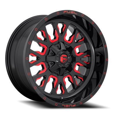 Fuel Stroke 17x9 -12 5x114.3mm 78.1mm Gloss Red Milled