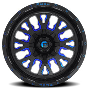 Fuel Stroke 20x9 +20 5x139.7mm 110.3mm Gloss Blue Milled