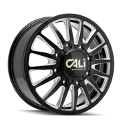 Cali Offroad Summit Dually 22x8.25 +115 8x210mm 154.2mm Gloss Black Milled Spokes