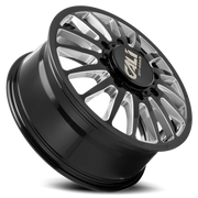 Cali Offroad Summit Dually 22x8.25 +115 8x200mm 142mm Gloss Black Milled Spokes
