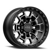 KMC Summit 17x8.5 +18 6x139.7mm 106.1mm Satin Black Gray Tint