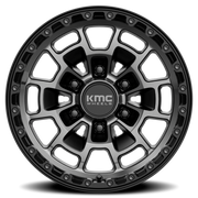 KMC Summit 17x8.5 +18 6x135mm 87.1mm Satin Black Gray Tint