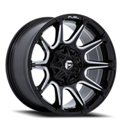 Fuel Super C 22x10 -18 8x165.1mm 125.1mm Gloss Black Milled