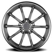 TSW Sweep 19x9.5 +40 5x120mm 76.1mm Gloss Gunmetal Stainless Lip