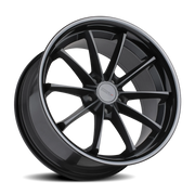 TSW Sweep 19x9.5 +20 5x114.3mm 76.1mm Matte Black Gloss Black Lip