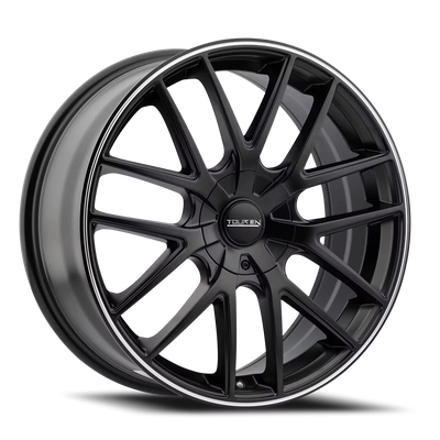 Touren TR60 20x8.5 +20 5x114.3mm 74.1mm Matte Black Machined Ring