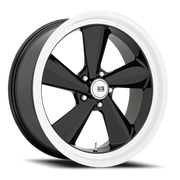 US Mags TS 22x10.5 +0 5x127mm 78.1mm Gloss Black Diamond Cut Lip