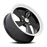 US Mags TS 22x10.5 +0 5x127mm 78.1mm Gloss Black Diamond Cut Lip
