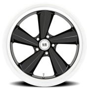 US Mags TS 22x10.5 +0 5x127mm 78.1mm Gloss Black Diamond Cut Lip