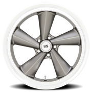 US Mags TS 22x10.5 +0 5x120.65mm 72.56mm Anthracite Diamond Cut Lip