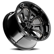 Torque Wheels TW404C Overdrive 22x11 -32 6x139.7mm 78.1mm Gloss Black Milled-Dark Tint