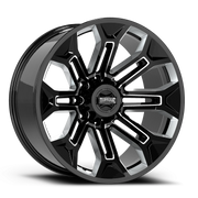 Torque Wheels TW405C Pulse 24x11 -25 8x165.1mm 121.5mm Gloss Black Premium Milling