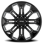 Torque Wheels TW405C Pulse 24x11 -25 8x165.1mm 121.5mm Gloss Black Premium Milling