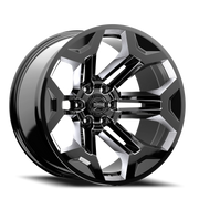 Torque Wheels TW405C Pulse 22x12 -44 6x139.7mm 78.1mm Gloss Black Premium Milling