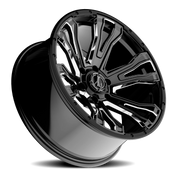 Torque Wheels TW407C Prime 20x9 -12 6x139.7mm 78.1mm Gloss Black Milled Spoke