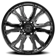 Torque Wheels TW407C Prime 20x9 -12 6x139.7mm 78.1mm Gloss Black Milled Spoke