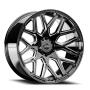 Torque Wheels TW409C Elite 22x10 -18 6x139.7mm 78.1mm Gloss Black Milled Spoke