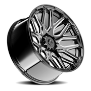 Torque Wheels TW409C Elite 22x10 -18 6x139.7mm 78.1mm Gloss Black Milled Spoke