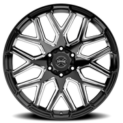 Torque Wheels TW409C Elite 22x10 -18 6x139.7mm 78.1mm Gloss Black Milled Spoke