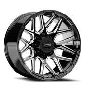 Torque Wheels TW409C Elite 22x11 -25 8x170mm 125.2mm Gloss Black Milled Spoke