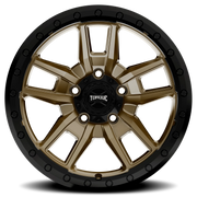 Torque Wheels TW411C Pritchett 17x9 -12 5x127mm 71.5mm Satin Bronze Black Lip