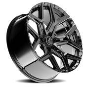 Torque Wheels TW417R Strike 22x9 +35 6x139.7mm 95.2mm Gloss Black Ball Cut Machined