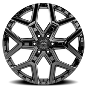 Torque Wheels TW417R Strike 22x9 +35 6x139.7mm 95.2mm Gloss Black Ball Cut Machined