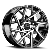 Torque Wheels TW424C Summit 20x9 -12 6x139.7mm 78.1mm Gloss Black Machined Face