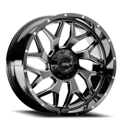Torque Wheels TW427C Vortex 20x9 -12 6x135mm 87.1mm Gloss Black Milled Spoke