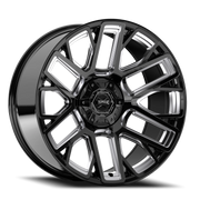 Torque Wheels TW428C Slope 22x10 -18 6x135mm 87.1mm Gloss Black Premium Milling