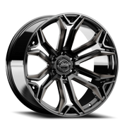 Torque Wheels TW436C Recluse 22x10 -18 6x139.7mm 78.1mm Gloss Black Milled-Dark Tint
