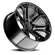 Torque Wheels TW436C Recluse 22x10 -18 6x139.7mm 78.1mm Gloss Black Milled-Dark Tint