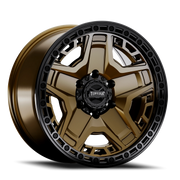 Torque Wheels TW448R Blackhawk 17x9 -12 5x127mm 71.5mm Satin Bronze Satin Black Lip